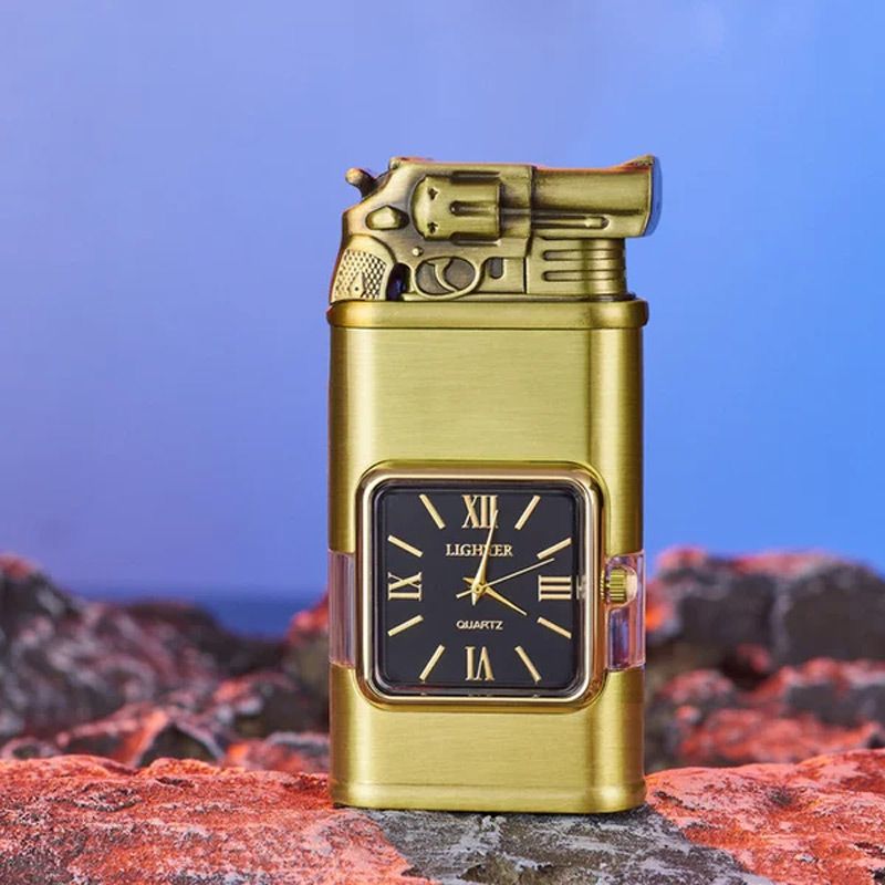 Windproof Lighter Vintage Watch Bezel Jet Flame Torch